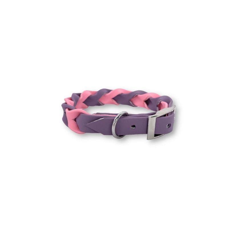Halsband Double RosaxMauve Halsumfang 27-30cm