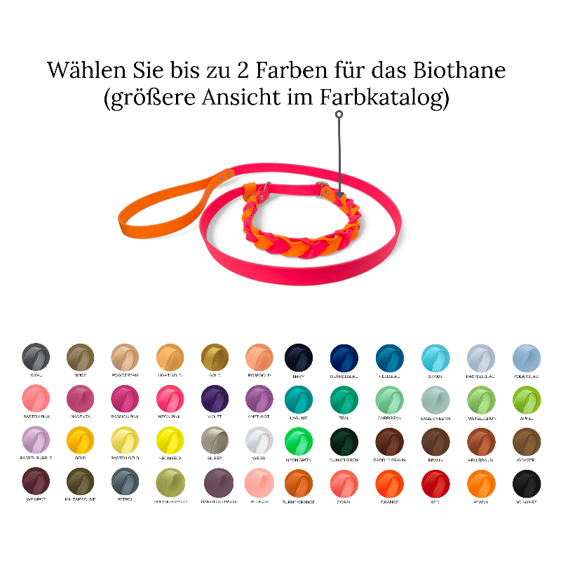 "Entdecken Sie unsere strapazierfähige Retrieverleine aus Biothane, ideal für Hunde und ihre Besitzer. Wasserabweisend, leicht zu reinigen und in verschiedenen Längen und Breiten erhältlich!"