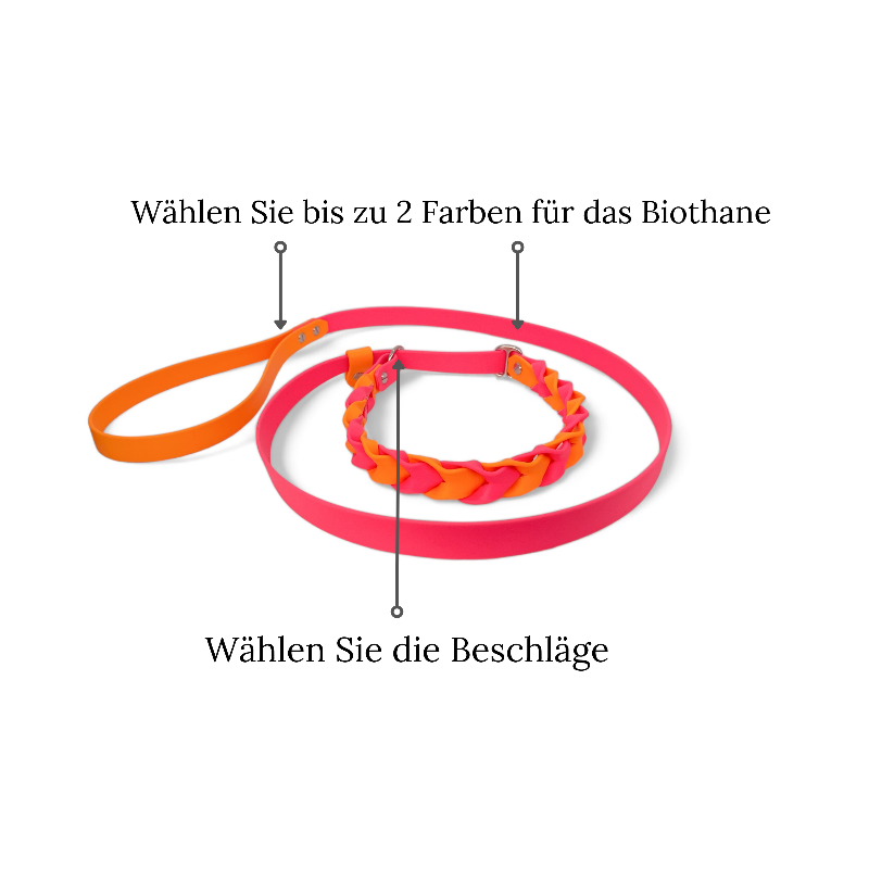"Entdecken Sie unsere strapazierfähige Retrieverleine aus Biothane, ideal für Hunde und ihre Besitzer. Wasserabweisend, leicht zu reinigen und in verschiedenen Längen und Breiten erhältlich!"
