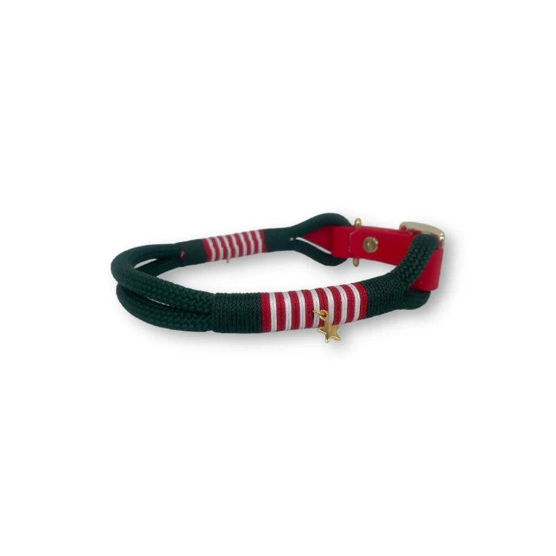 Halsband Santa aus Tau Halsumfang 37-42cm
